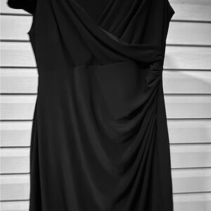 Ralph Lauren Elegant Black Draped Dress